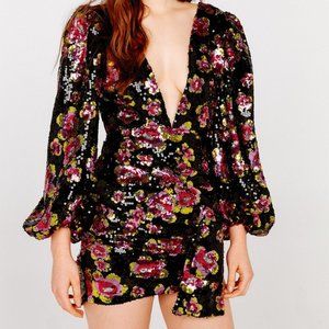 For Love & Lemons Morrison Sequined Mini Dress